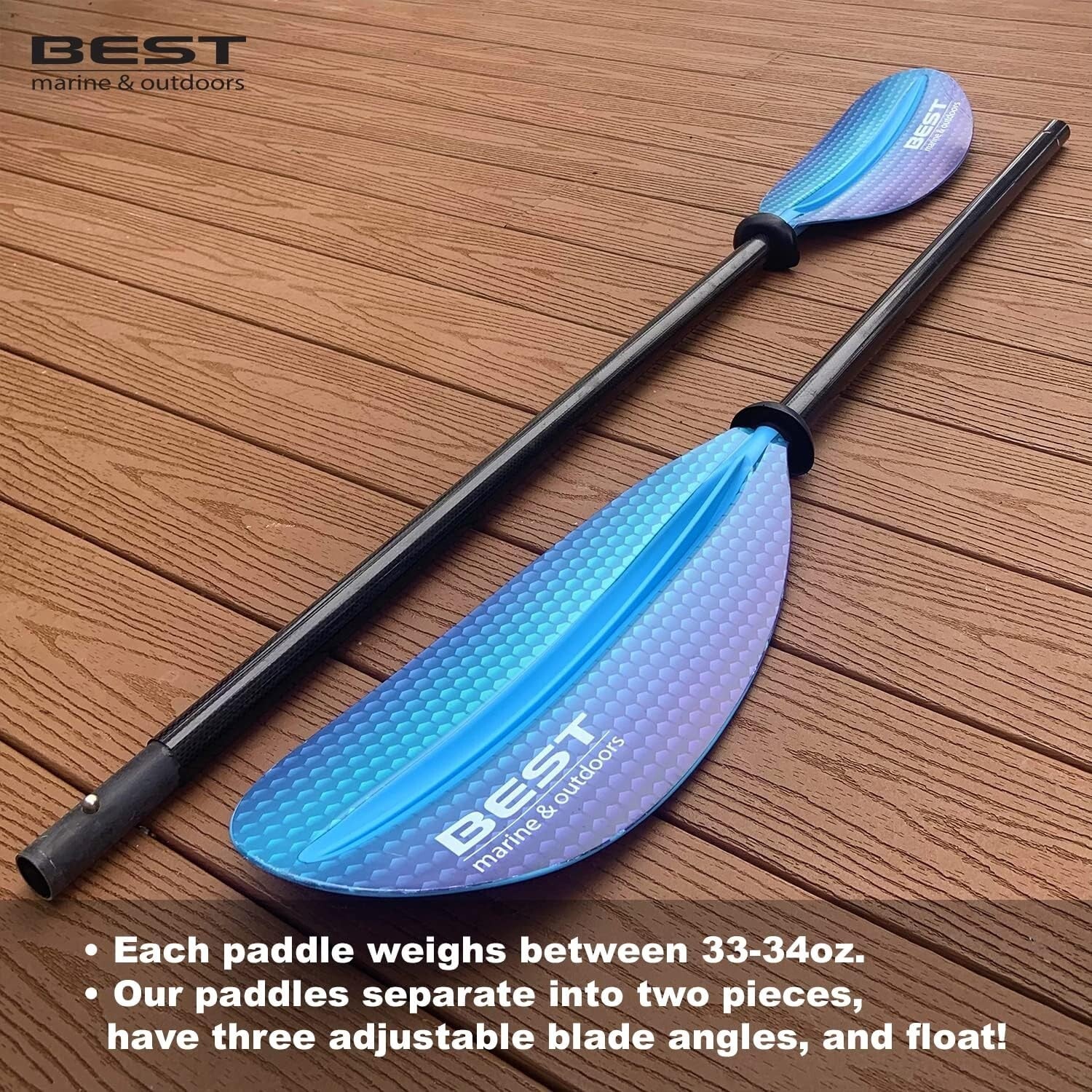 Lightweight Carbon Fiber Kayak Paddle with Dual Design - Perfect for Fishing