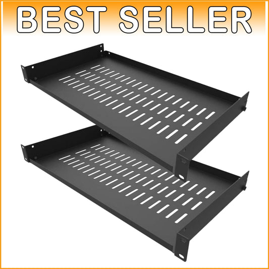Customizable 10" Deep 1U Disassembled Shelf for 19" Server Cabinets - Set of 2