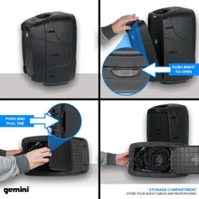 Load image into Gallery viewer, Compact Gemini Portable PA Speaker System with Bluetooth &amp; Stands Included