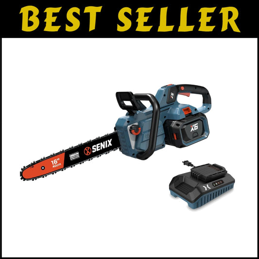 60V 16'' Cordless Electric Chainsaw with Battery & Charger - Ultimate Yard Tool