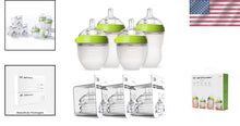 Load image into Gallery viewer, Eco-Friendly Silicone Baby Bottle Set - 7 Pieces, Colic Prevention &amp; Easy Clean