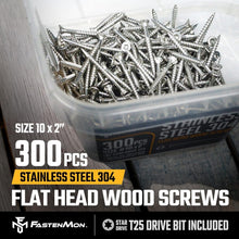 Load image into Gallery viewer, Versatile 304 Stainless Steel Deck Screws - 300 Pack with Reusable Storage Box