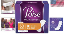 Load image into Gallery viewer, Discreet Long Micro Liners for Light Bladder Leaks - 50 Pack, Unscented Comfort