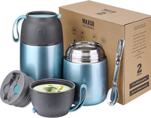 Load image into Gallery viewer, 2-Pack Vacuum Insulated Soup Jars - Leak-Proof Food Thermos for On-the-Go Dining