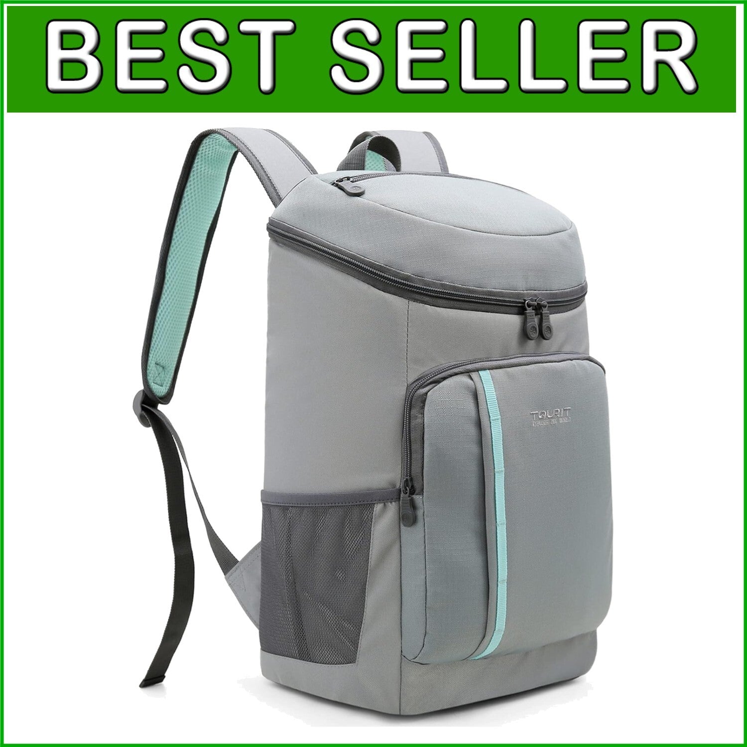 Durable Waterproof Insulated Cooler Backpack - 30 Can Capacity for Adventures