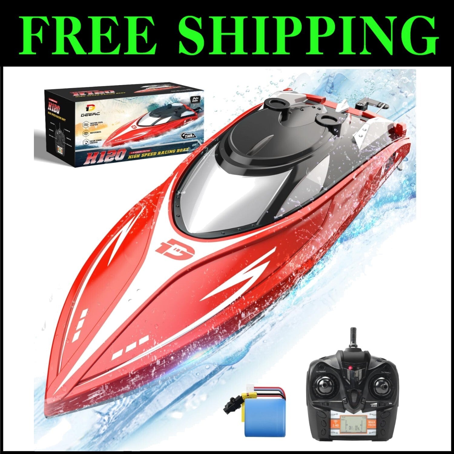 Exciting 20+ MPH Racing Boat with Self-Righting Design - Perfect Outdoor Gift