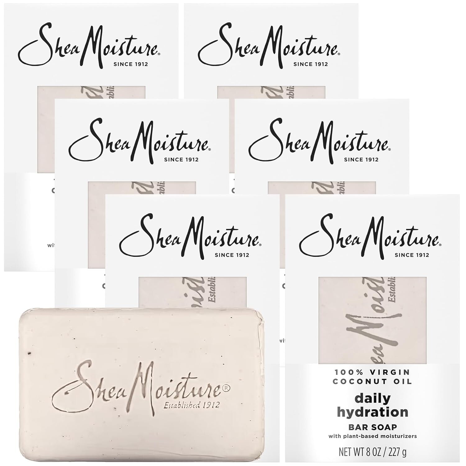 Cruelty-Free Shea Butter & Coconut Bar Soap - Hydrating & Restorative - 6 Bars
