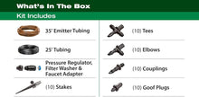 Load image into Gallery viewer, Advanced Drip Irrigation Raised Bed Watering Kit with Pressure Regulator &amp; Timer