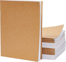 Load image into Gallery viewer, Durable Unlined Kraft Paper Notebooks - 24 Pack for School and Creative Projects