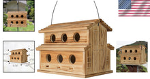 Load image into Gallery viewer, Traditional Wooden Bird House for 6 Families - Perfect for Bluebirds &amp; Finches