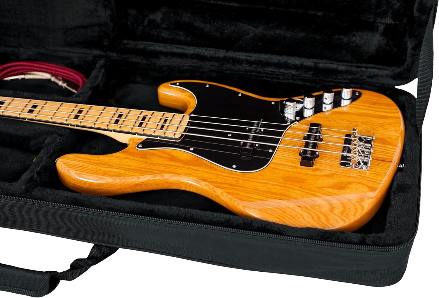 High-Durability Bass Guitar Case with Plush Lining - Fits Major Models 44x16 in