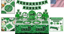 Load image into Gallery viewer, Class of 2025 Graduation Decorations - 357 Pcs Dinnerware, Banner &amp; Tablecloth