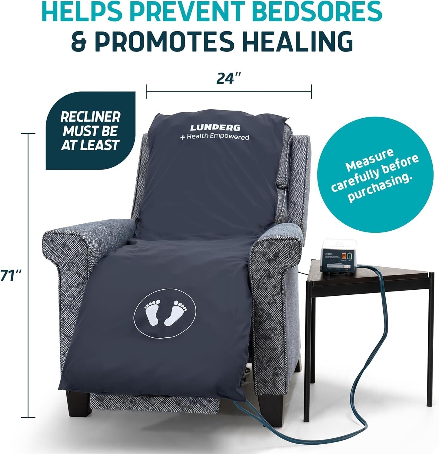 Bed Sore Prevention Cushion for Recliners - Supports Up to 300 lbs Comfortably