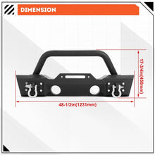 Load image into Gallery viewer, Premium Stubby Front Bumper with Integrated Fog Light for Jeep Wrangler Models