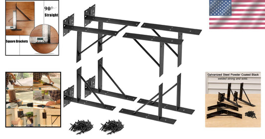 Easy Install Corner Brace Bracket Kit - 2 Sets for Functional Gate Solutions