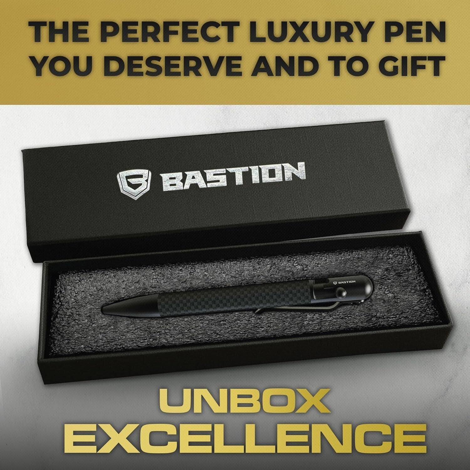 Durable Carbon Fiber Bolt Action Ballpoint Pen - Perfect Gift for Professionals