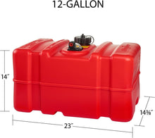 Load image into Gallery viewer, Tall Profile 12-Gallon Marine Fuel Can with Integrated Handles for Easy Carrying