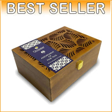 Load image into Gallery viewer, 6 Flavors of Black &amp; Green Tea in Leafcut Design Box - Perfect Gift Idea
