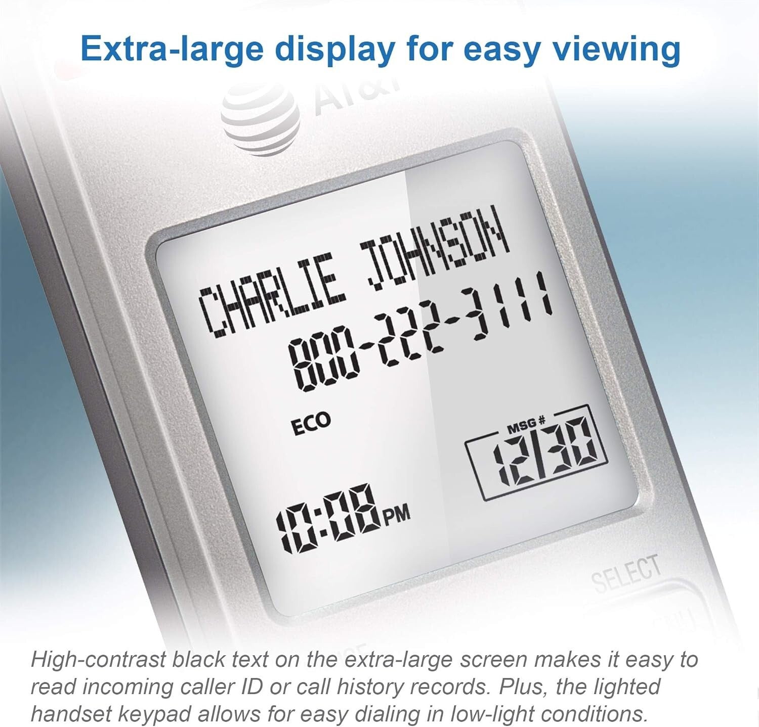 Dual Handset DECT 6.0 Cordless Phone System with Call Waiting & Voicemail Access