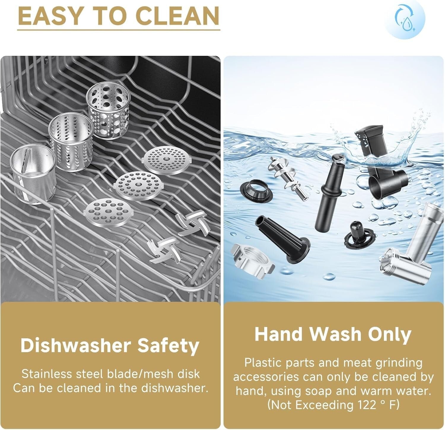 All-in-One Stainless Steel Meat Grinder: 4 Accessories for Ultimate Kitchen Use