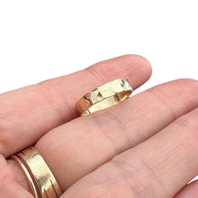 Load image into Gallery viewer, Hand Hammered 14k Gold Filled Thumb Ring - 3mm Wide Stacking Band Size 10