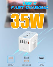 Load image into Gallery viewer, Multi-Device PD 35W Travel Adapter - Safe &amp; Efficient International Charging