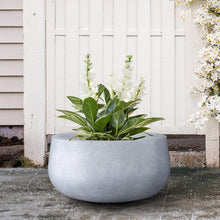 Load image into Gallery viewer, Versatile 15.7" Round Planter - Concrete &amp; Fiberglass, Indoor/Outdoor Charm