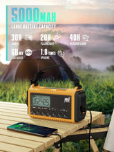 Load image into Gallery viewer, Weather Alert Radio with 18500mWh Battery, SOS Alarm &amp; Dual Lighting Functions