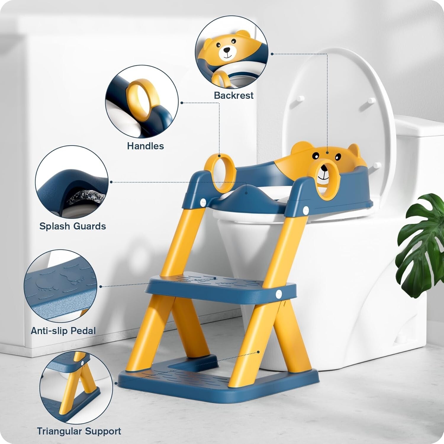 Child-Friendly Potty Training Seat with Stable Step Stool - Perfect for Toddlers