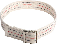 Load image into Gallery viewer, Pack of 10 Durable Transfer Gait Belts with Metal Buckles - Beige Striped Design