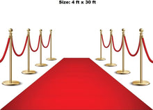 Load image into Gallery viewer, Slip-Resistant 4x30 Feet Red Carpet Runner - Perfect for Any Celebration