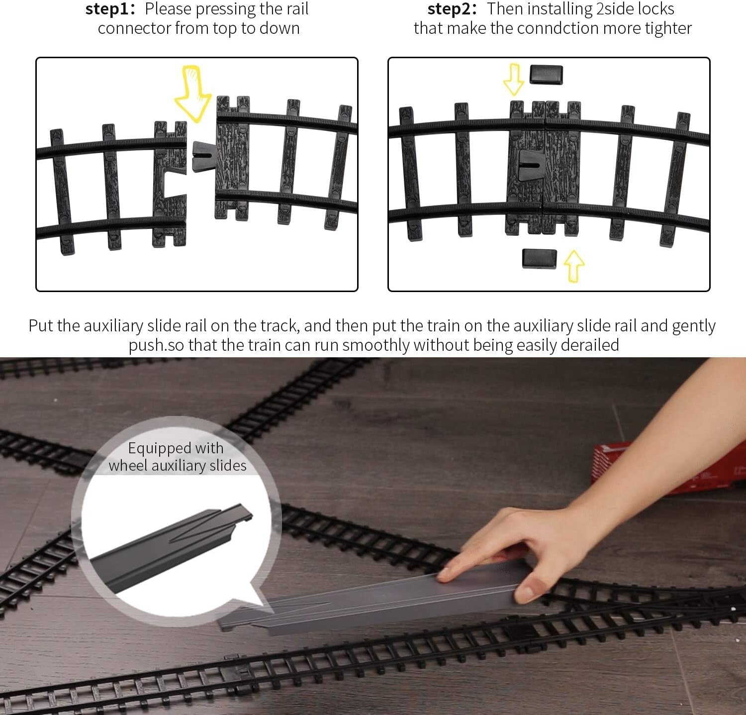 Durable Kids Electric Train Set with Realistic Sounds & Lights - Educational Fun