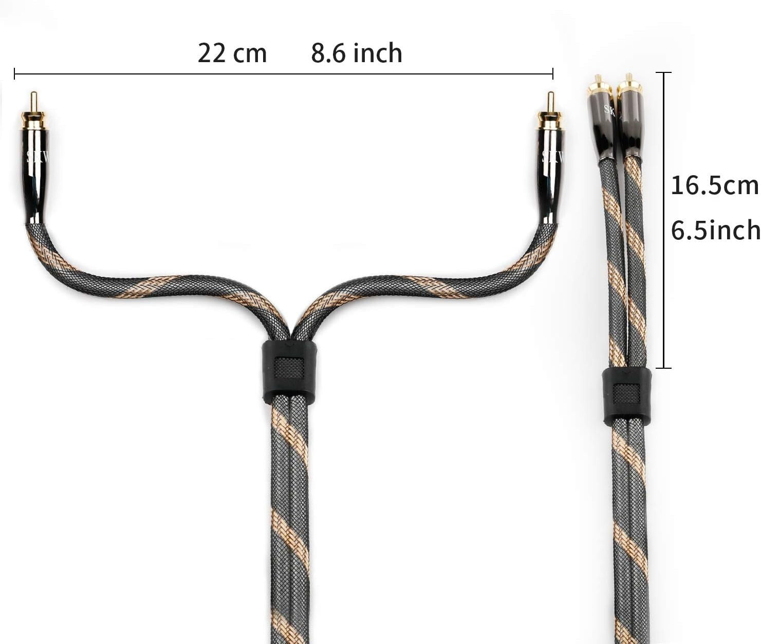 16.4ft/5M RCA Interconnect Cable with 24K Gold-Plated Connectors for Audiophiles