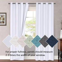 Load image into Gallery viewer, Thermal Insulated Blackout Curtains 100"W x 96"L - Elegant Room Divider Solution