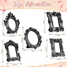Load image into Gallery viewer, Ornate 15-Piece Black &amp; Silver Mini Picture Frames for Home &amp; Wedding Decor