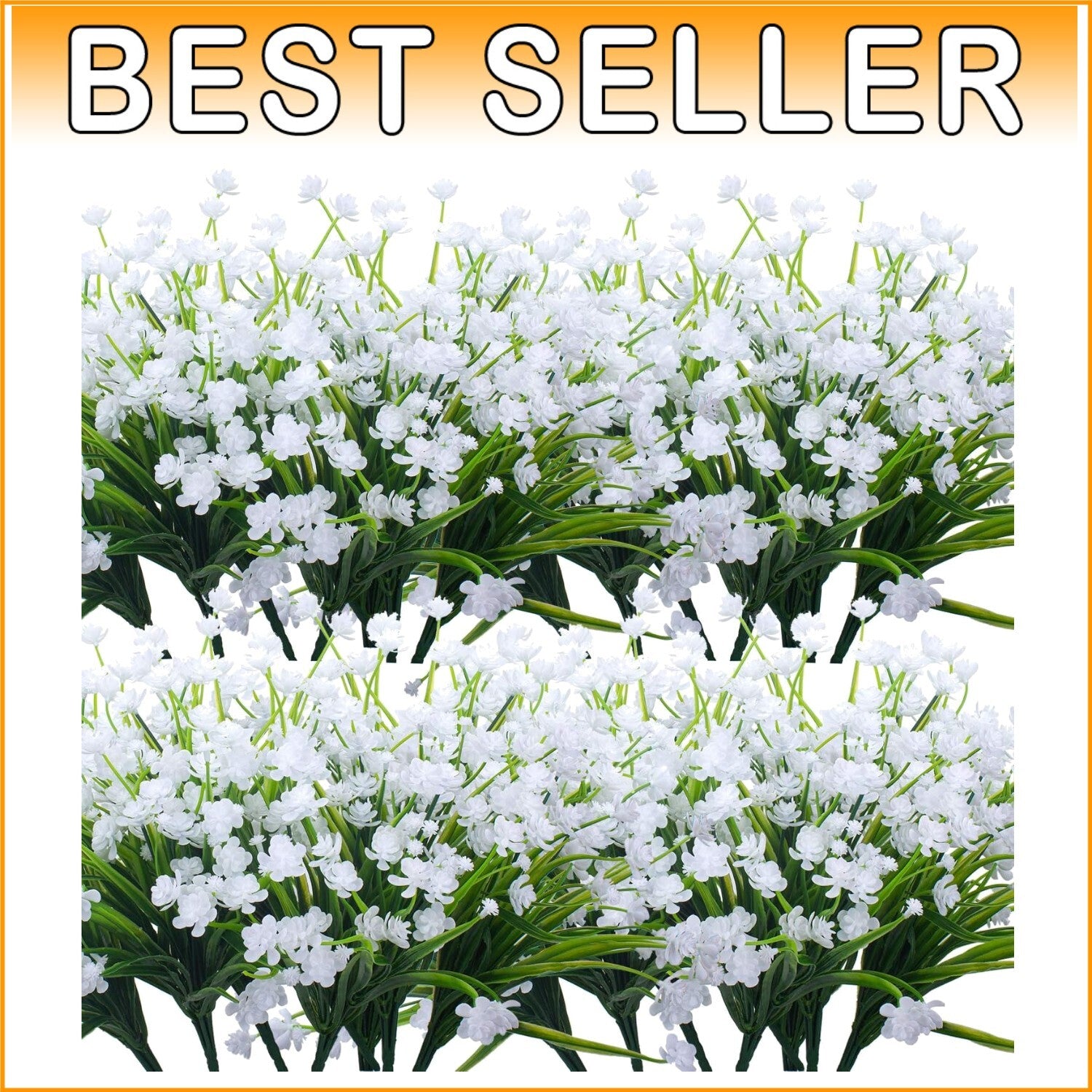 Realistic White Daffodil Faux Flowers, 20 Bundles for Wedding and Garden Decor