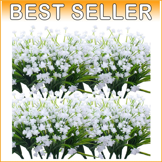 Realistic White Daffodil Faux Flowers, 20 Bundles for Wedding and Garden Decor
