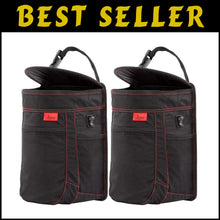 Load image into Gallery viewer, Stylish Car Trash Bin Set - Waterproof, 2.5-Gallon Capacity for Organized Travel