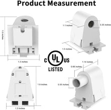 Load image into Gallery viewer, Easy-Install FA8 Non-Shunted Single Pin Sockets - 25-Pack for Fluorescent Lights