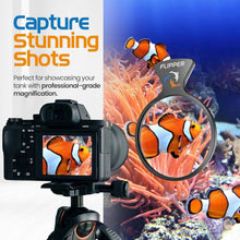 Load image into Gallery viewer, Black Flipper Aquarium Magnifier - Ideal for Fish Enthusiasts &amp; Photographers