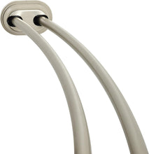 Load image into Gallery viewer, Space-Enhancing Satin Nickel Double Curved Shower Rod - Adjustable 50-72 Inches