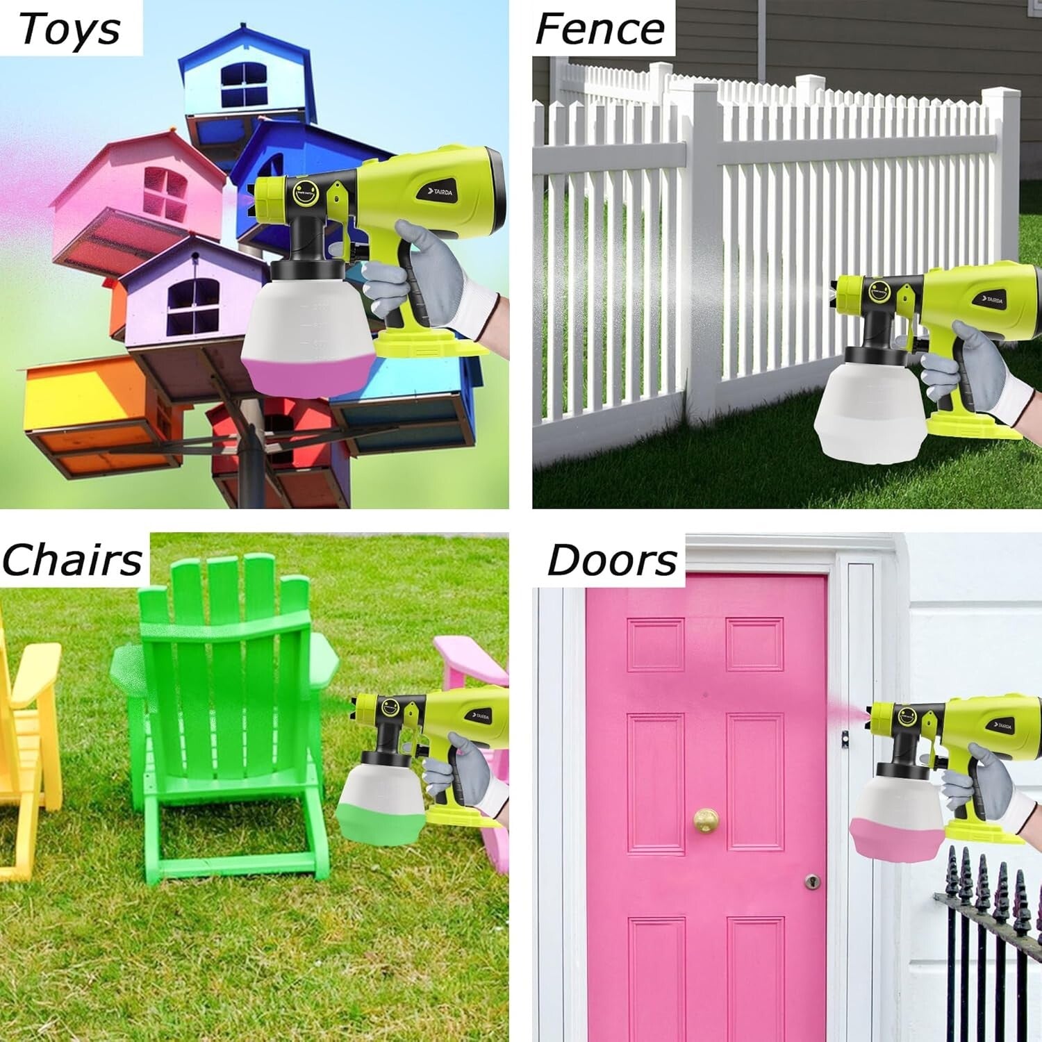 Efficient Cordless Handheld Paint Sprayer - 1000ML, Ideal for Cabinets & Walls