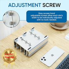 Load image into Gallery viewer, Adjustable Laptop Stand Holds 5 Devices - Modern Design &amp; Tool-Free Adjustment