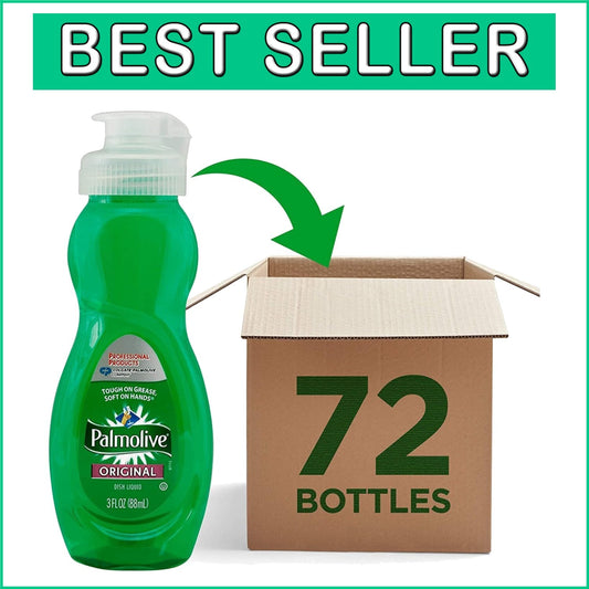 Non-Toxic 3 Fl Oz Dish Soap - Original Scent, Pack of 72 for Convenient Cleaning