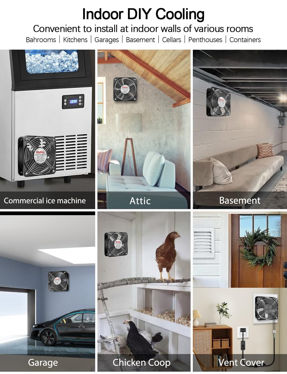 200mm Muffin Fan - High Airflow, Quiet Operation for Indoor Cooling