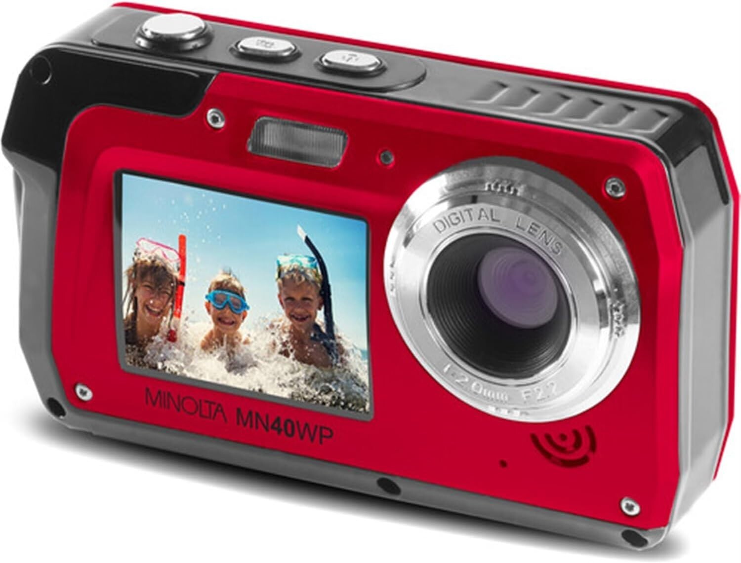 48MP Waterproof Digital Camera with Dual LCD Screens - 2.7K Video Capture