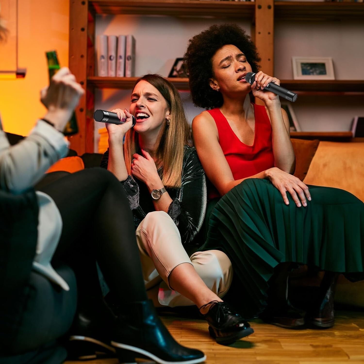 All-Metal Wireless Karaoke Microphone Set - Crystal Clear Sound for Any Occasion