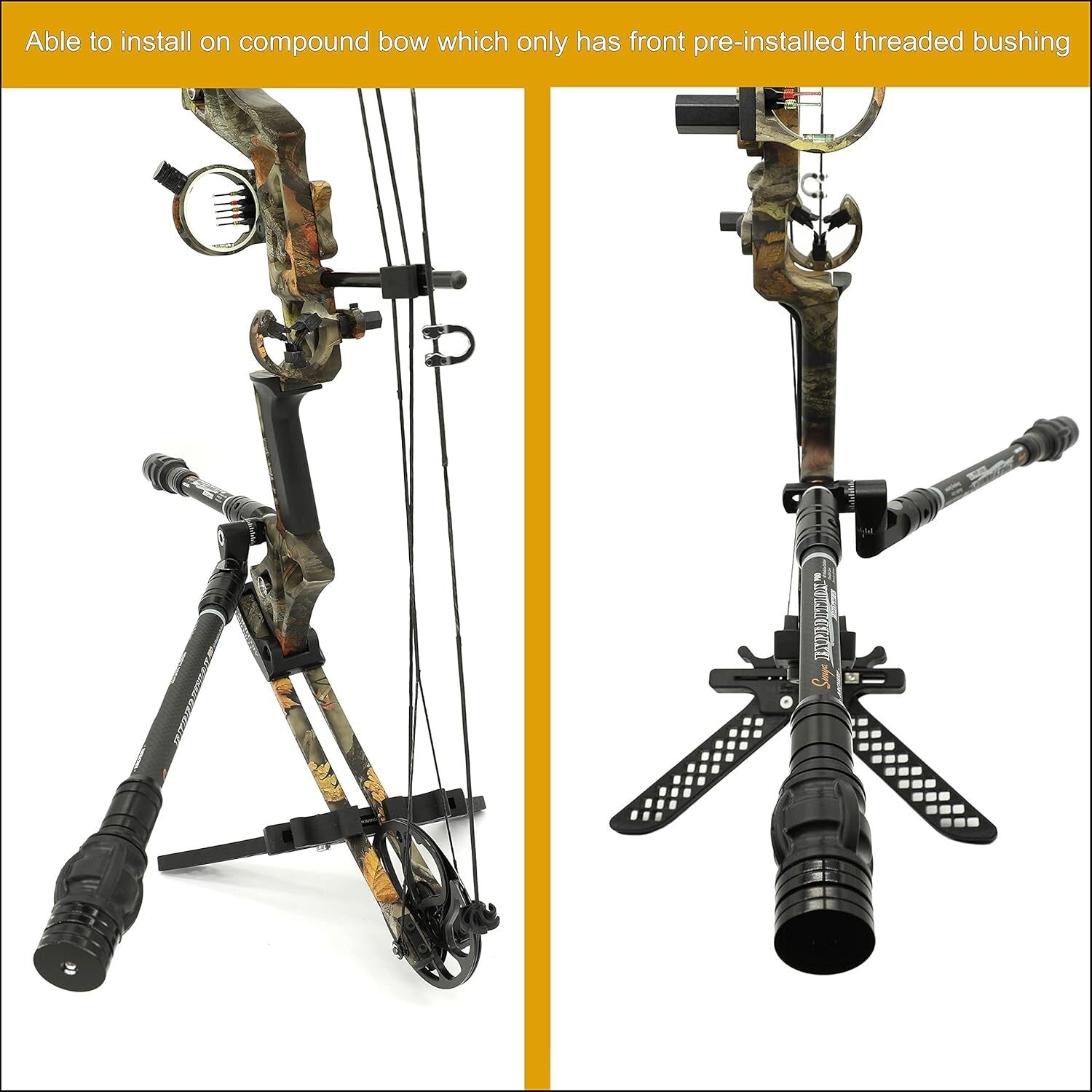 Flexible Core Archery Stabilizer - 8", 10" & Weight Kit for Comfortable Shooting