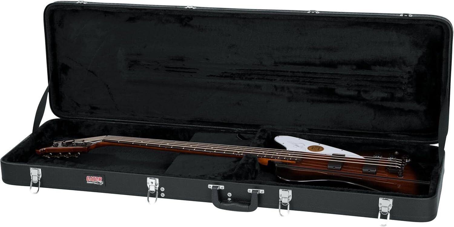Custom Fit Hard-Shell Bass Guitar Case for Thunderbird Style - Ergonomic Design