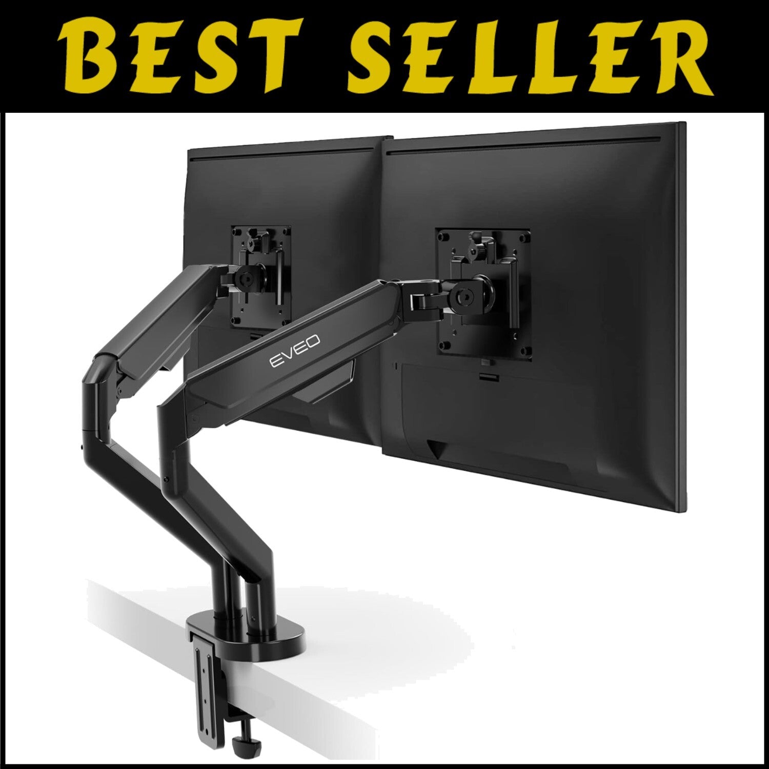 Alloy Steel Dual Monitor Mount with 360° Flexibility - Fits 14" to 35" Displays